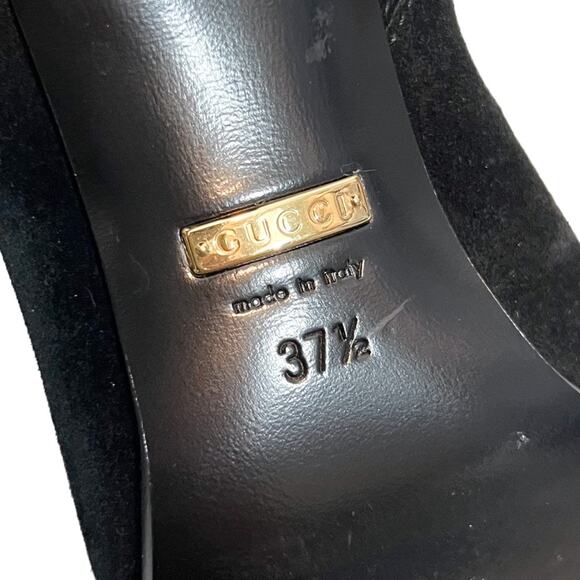 Gucci Black Western Suede Ankle Bootie Boots Size EU 37.5 - Picture 16 of 16